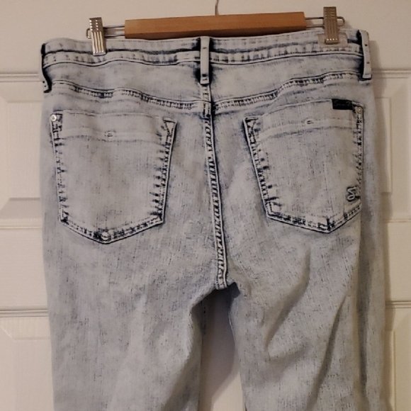 Seven7 jeans womens size 12 light blue bombshell high rise skinny - Picture 3 of 11